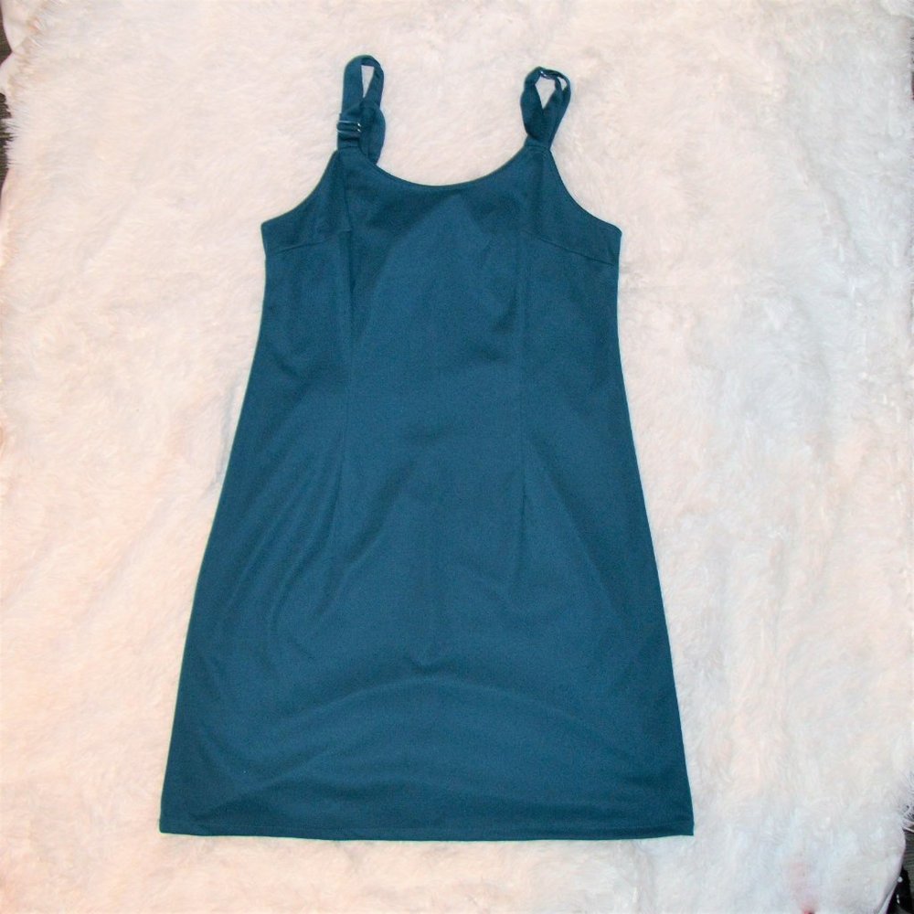 Vintage 80s Ursula Of Switzerland Satin Slip Sheath Mini Dress
